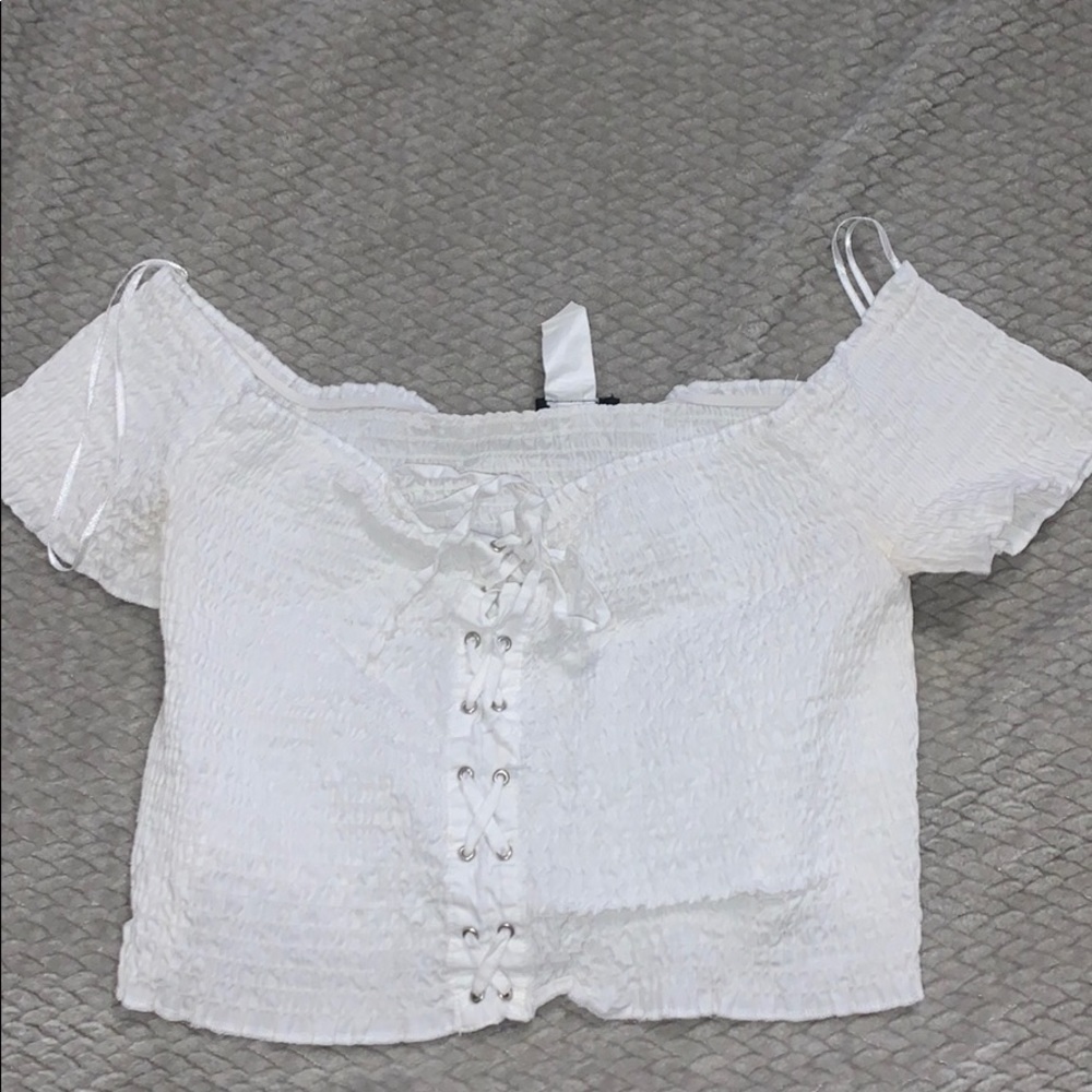 Off the shoulder crop top